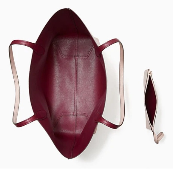 Kate Spade purse and wallet glitter on tote ROSE SMOKE reversible - Picture 12 of 13